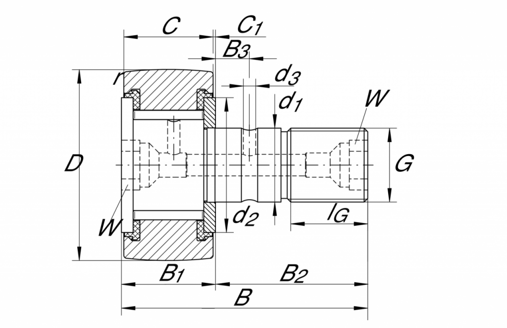 KRV40PP Stud Type Track Rollers Bearings FIJ BEARINGS