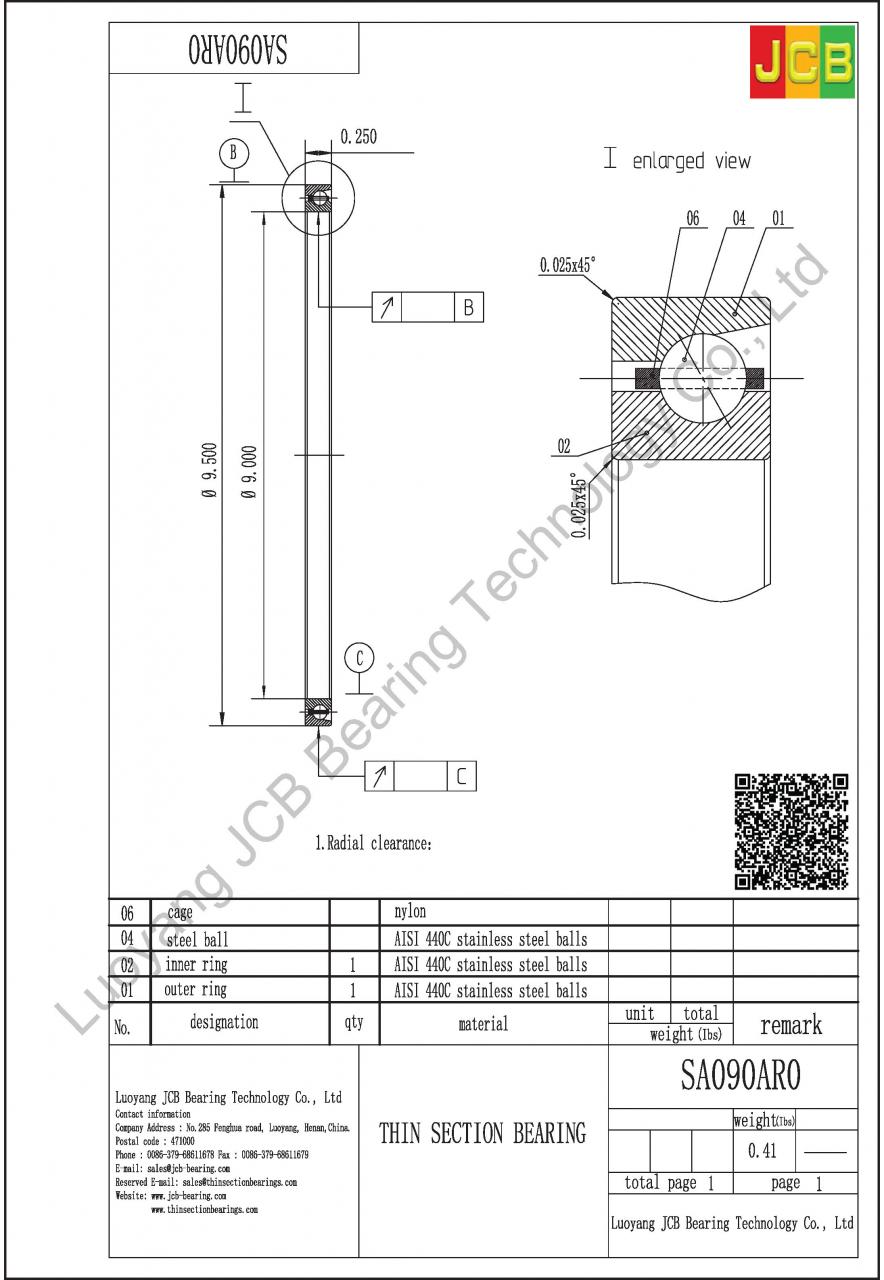 SA090AR0  KAYDON THIN SECTION 